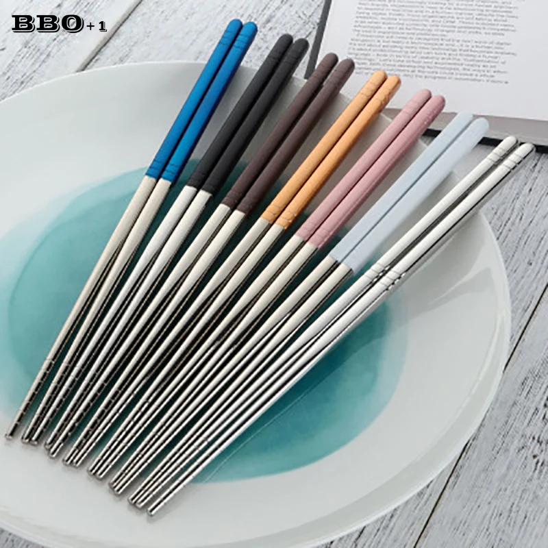 5 пар китайские палочки из нержавеющей стали 304|sticks chinese|metal chopstickschop sticks |