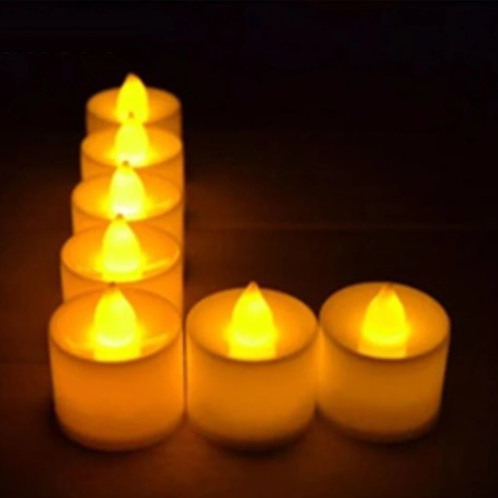 24Pcs Candles LED Tea Light Flameless Flickering Party With Remote Control