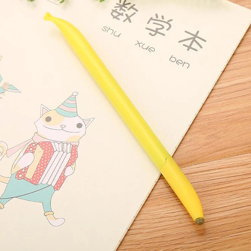 1 шт. Kawaii банан гелевая ручка Симпатичные Фрукты дикие черные ягоды годжи