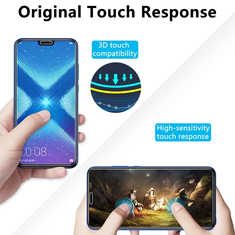 0 3 мм закаленное стекло для Huawei Nova Honor 9 Lite 8X 7X 8C защитное 9H чехол на Hauwei 3i 4 3E экран
