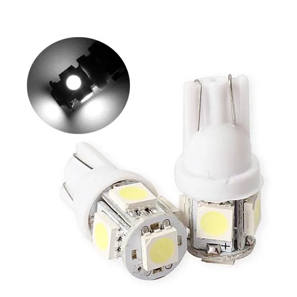 

2/10/20Pcs 5050 5SMD White Small LED Car Light Auto Side Wedge Tail Light-emitting Diode Lamp DC 12V Automobiles Accessories