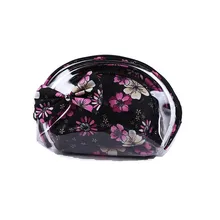 Чехлы-косметички из ПВХ, повседневная прозрачная косметичка для путешествий, женская сумка, органайзер для косметики с цветами