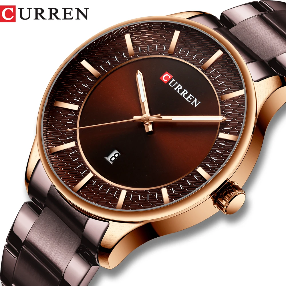 

CURREN Relogio Masculino Fashion Male Clock Men Stainless Steel Band Watch Men Quartz Wristwatch with Date Casual Business Gift
