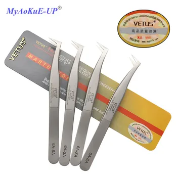 

6A-SA 7-SA Stainless Steel Anti-static Tweezers Lashes Extension For Grafted Lashes Eyelash Tweezers Extension Makeup Tools