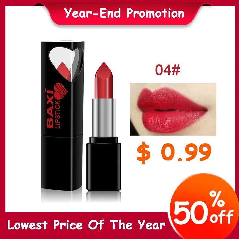

BOB 2018 Sale Lipstick Matte Lipstick Waterproof Lang Losting Makeup Nude Lip Gloss Tint Pigment Lip For Christmas New Year Gift