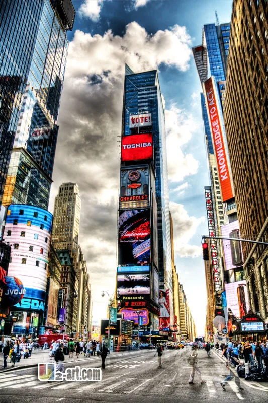 

Modern cityscape canvas prints picturere reproduction of time square current popular wall decoration