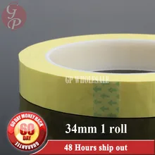 34 мм майларовая пленка для трансформаторной ленты полиэстер изоляционная лента желтый#0091