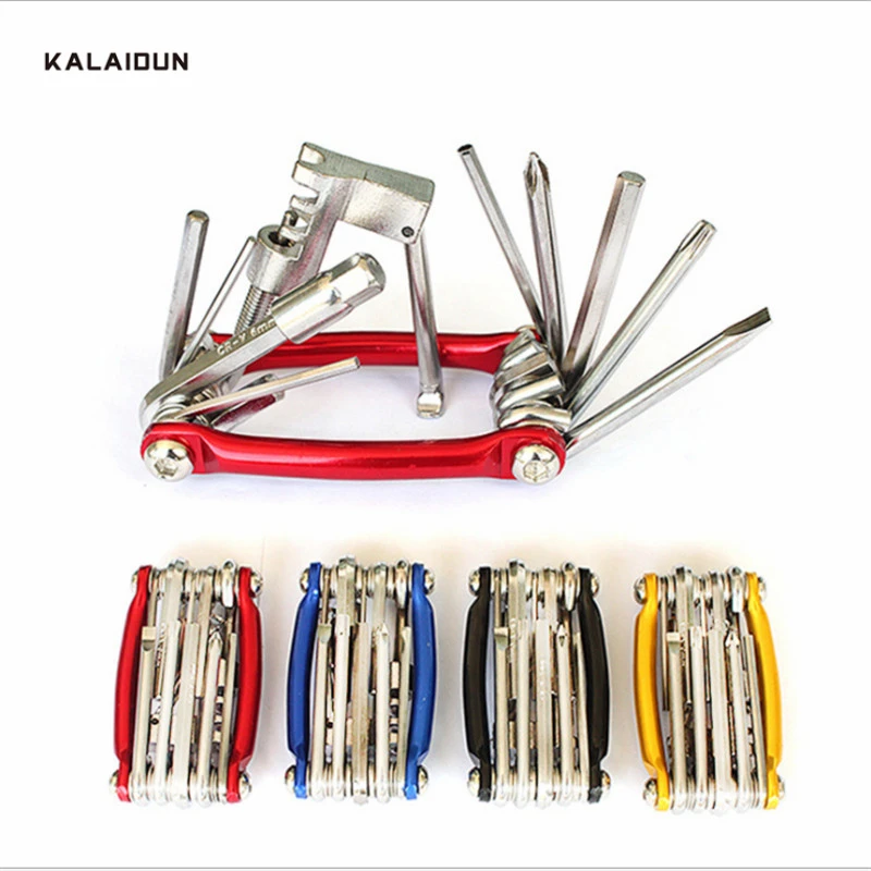 

KALAIDUN 11 in 1 Hex Key Wrench Hex Key Chain Slot Screwdriver Multi-function Bicycle Repair Tool Bicycle Repair Hand Tool Set