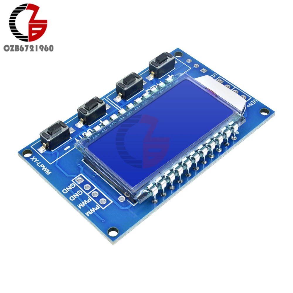 1Hz-150Khz Signal Generator Module Adjustable PWM Pulse Frequency Function Generator Duty Cycle TTL LCD Display 5V DC 12V 24V 4