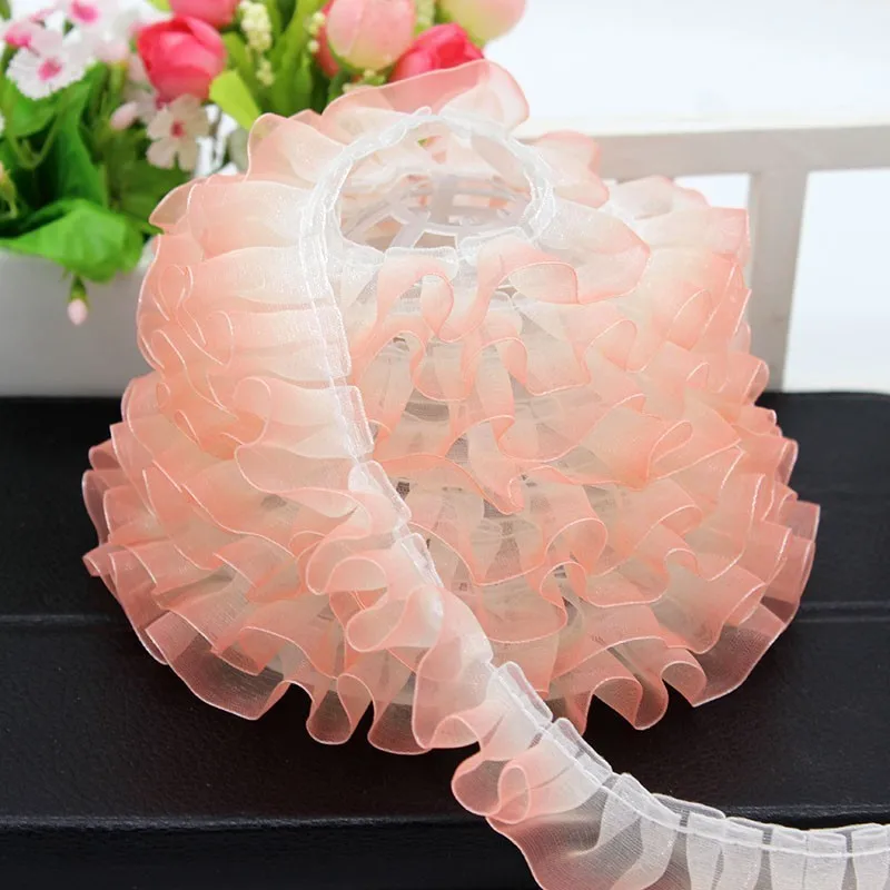 Lace Fabric Chiffon Fabric Chiffon Lace Fabric Lace Garment Accessories Lace Accessories Lace Sewing Accessories Lace Decoration 2.5cm Wide