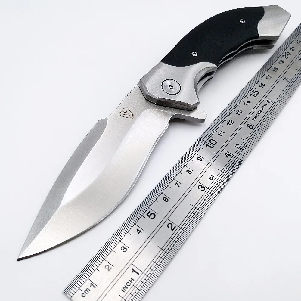 VOLTRON V21 Tactical Folding Knife 9Cr18Mov Blade Steel G10 Handle Ball Bearing Survival Pocket Knives Outdoor Camping EDC Tools