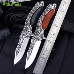 Aldismala складной нож для выживания 56HRC твердость ножи для шашлыков Охота Кемпинг лезвие multi высокой твердости военный, для выживания карман