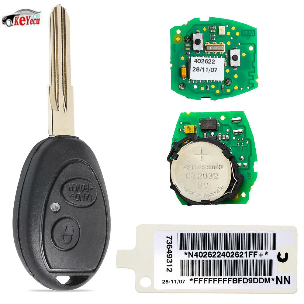 

KEYECU New Replacement Remote Car Key Fob 433MHz ID73 Chip 2 Button for Land Rover Discovery 1999-2004 N5FVALTX3