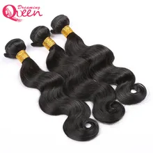 Dreaming Queen Hair body Wave Brazilian Remy Hair Natural Black Color 100% Human Hair Extension Weave Free Shipping