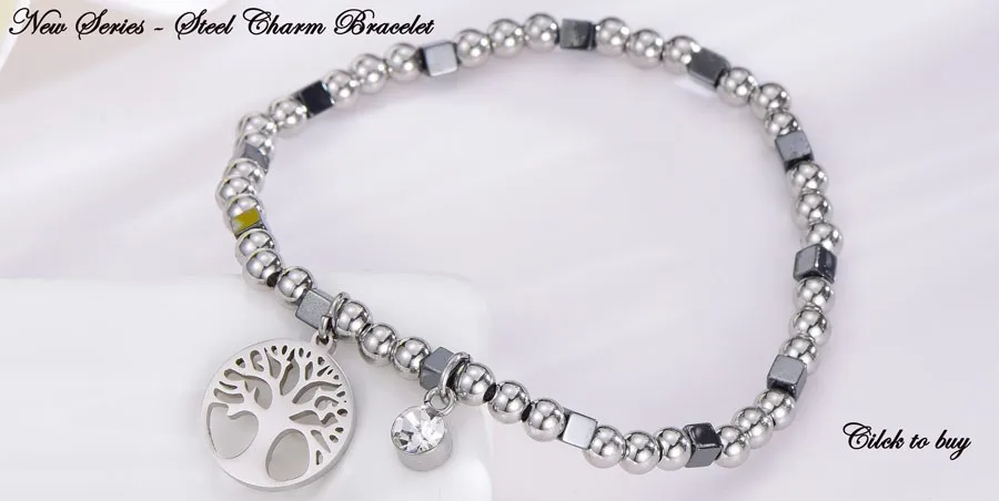 Hot Tree of Life Crystal Round Small Pendant Necklace Gold 2 Img69216