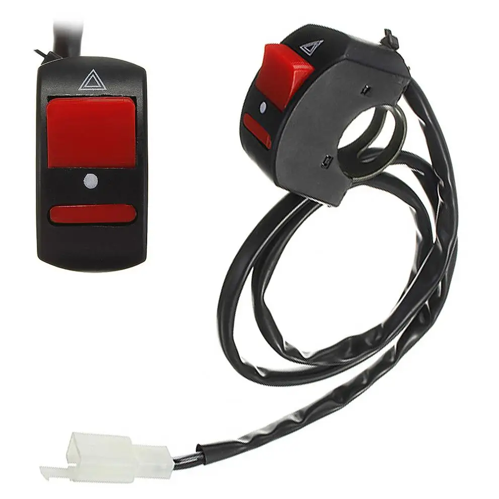 

Universal Black Handlebar Switch ON-OFF Button Double Flash Switch Flameout Switch with Waterproof for Motorcycle