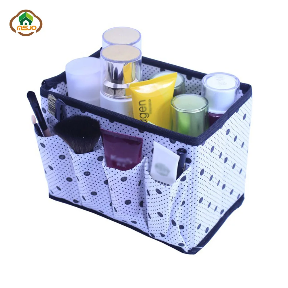 Msjo Storage Baskets Makeup Organizer Baskets Non woven Cosmetic