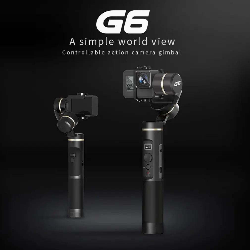 

G6 3-axis Handheld Gimbal Stabilizer Splashproof for GoPro HERO/ Xiaomi YI 4K/AEE Camera Smartphones