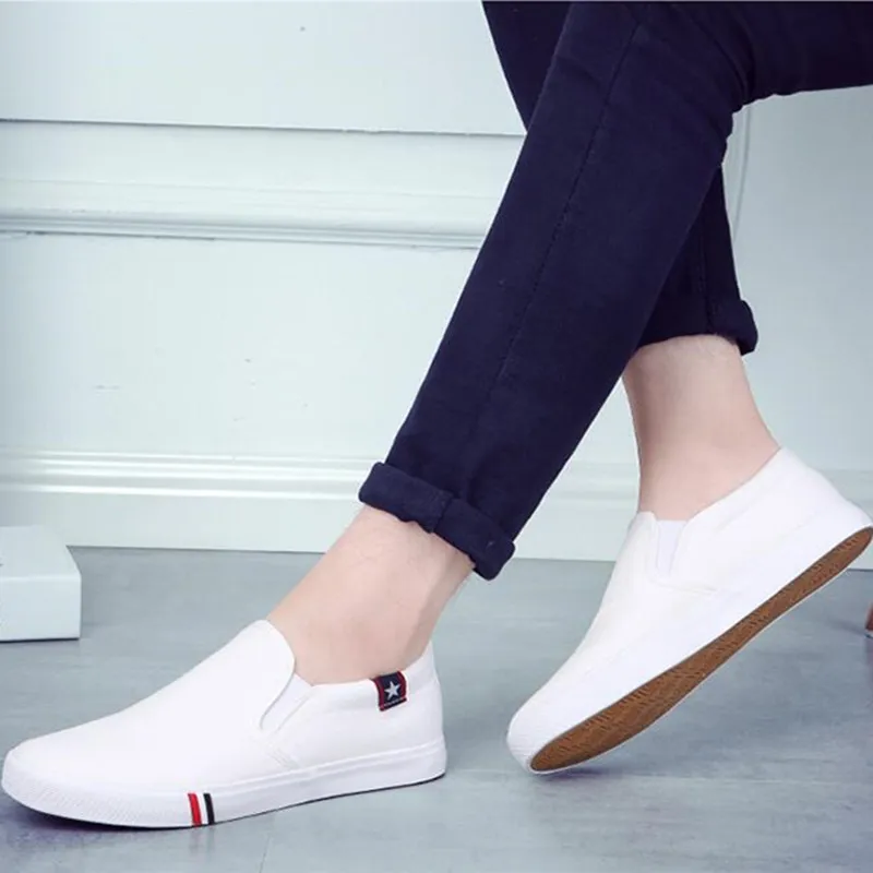 

Unisex Women Vulcanize Shoes Summer Breathable Trainers Casual Shoes Cheap White Canvas Platform Shoes Sneakers Size 35-44