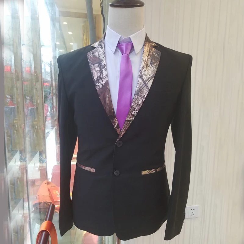 Man Camouflage Tuxedos suits Camo Mens Wedding Groom Wear Prom suits
