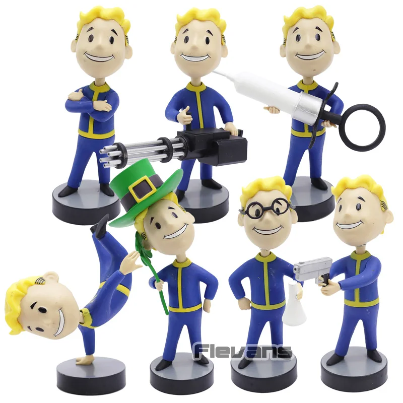 Коллекционная фигурка из ПВХ Fallout 4 Vault Boy с поплавковой головой Игрушечная модель