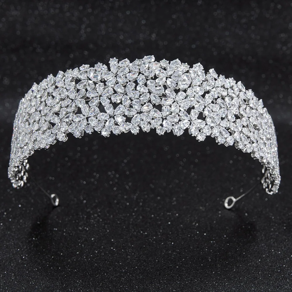 

2019 New Crystal Cubic Zirconia Bridal Wedding Soft Headband Hairband Tiara Hair Jewelry Accessories Hairpieces CHA10015