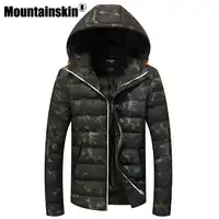 Mountainskin 2018 Winter Jackets Men's Coats Thick Warm Men's Parkas 4XL Casual Cotton Padded Male Jackets Hooded SA362