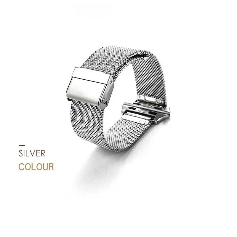 MEIKANGHUI Newest Stainless Steel Milanese Loop For Apple Watch band 42mm 38mm strap for iwatch 1 2 3 Link Bracelet