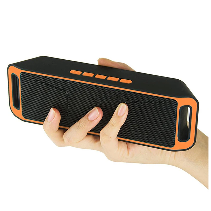 Мини Беспроводной bluetooth динамик USB FM Радио стерео Super Bass MP3 Плеер Оранжевый