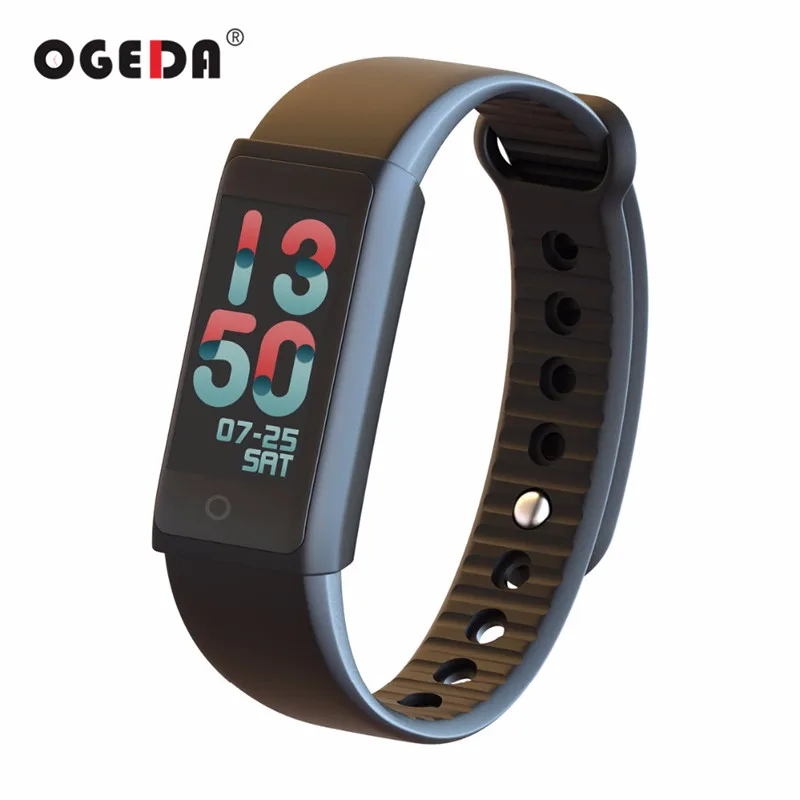 

OGEDA Men Smart Watch Colorful TFT-LCD Screen Heart Rate Blood Pressure SPO2 Fitness Tracker Smart Wristband Women 2018 Clock