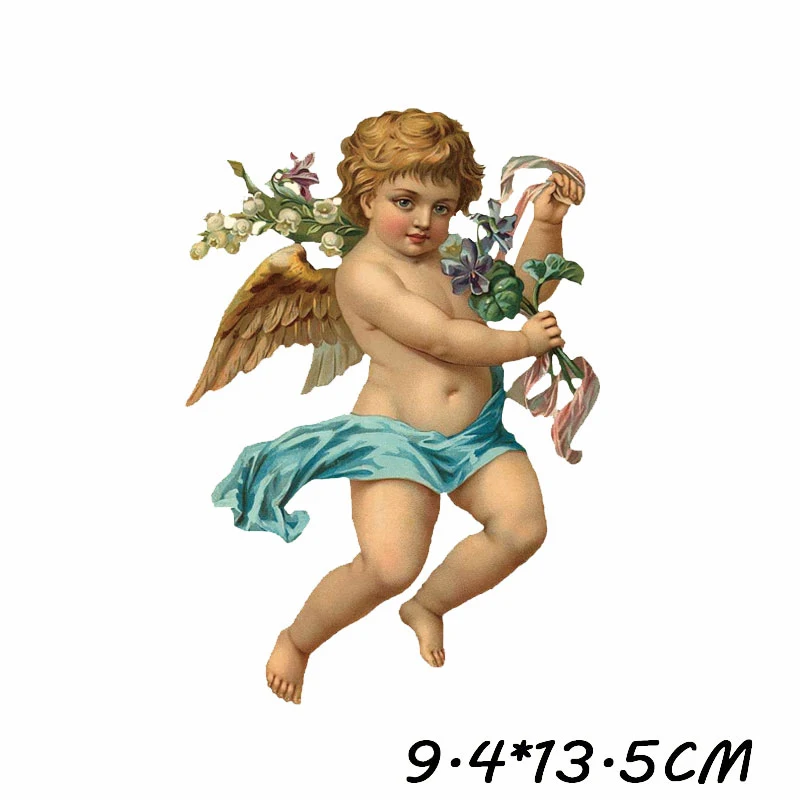 Наклейки для глажки с изображением ангела и утюга, термонаклейки для детской футболки, термонашивки, наклейки с изображением черепа, аксессуары для самостоятельной сборки, аппликации - Цвет: 0053