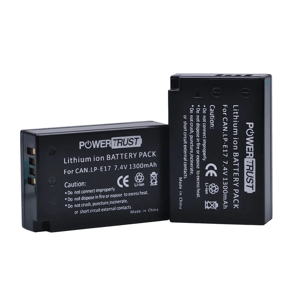 PowerTrust 2X LP-E17 LPE17 LP E17 батарея+ ЖК USB зарядное устройство с портом типа C для Canon EOS M3 M5 M6 Rebel T6i T7i EOS 77D 750D