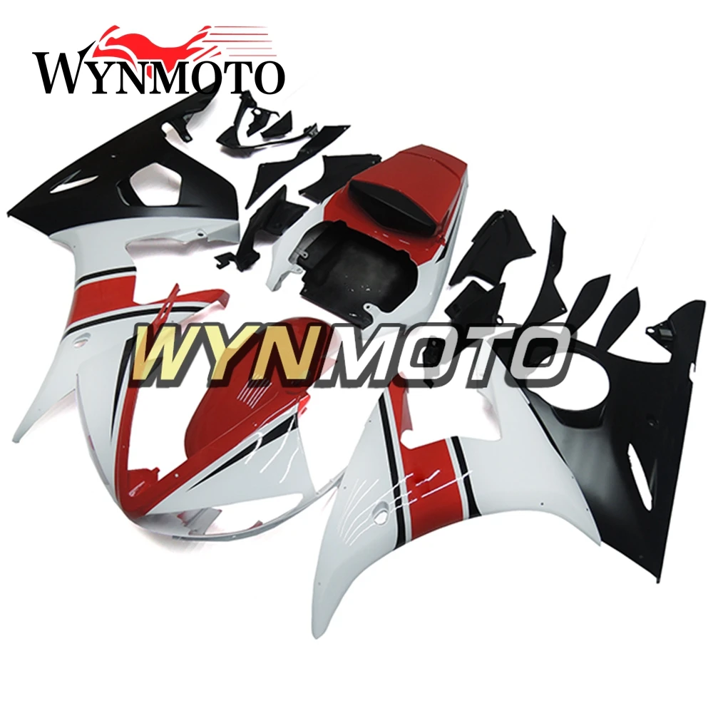 

Complete Fairings Kit For Yamaha R6 03-04 2003 2004 Injection ABS Plastics Bodywork Motorbike Cowlings Frames Covers Red Black