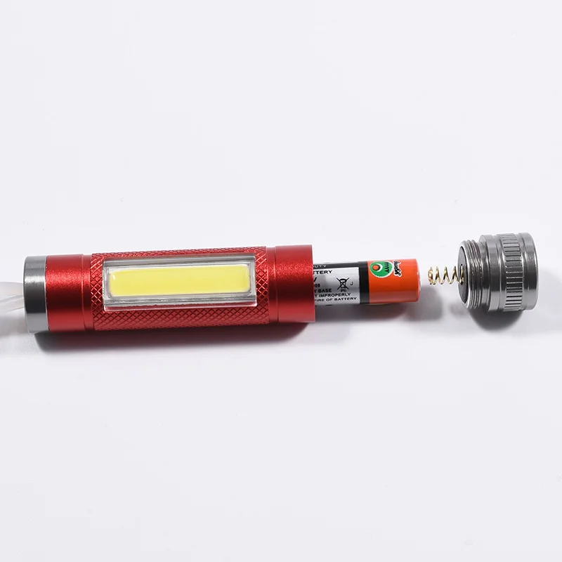 GIJOE мини cob вспышка светильник брелок Светильник использовать 1* AAA батарея велосипедный светильник водонепроницаемый супер яркий мощный фонарь из алюминиевого сплава