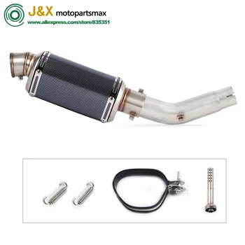 

GSR750 GSR 750 Motorcycle exhaust Muffler Escape middle link pipe muffler Full System Slip On For suzuki GSR750