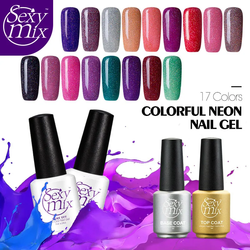 

SEXY MIX 7ml Bling Glitter Manicure UV/LED Nail Gel Polish The Best Vegan Nail Gel Nail Art 3d DIY Gel Varnishes