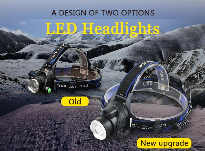 White yellow light IR Sensor led Headlamp xm l2 Head light USB Rechargeable headlight 18650 Lantern Head Flashlight Torch xml t6