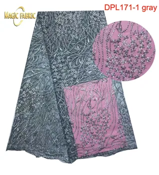 

High quality African tulle mesh lace for women dress,Nigerian guipure net lace fabric DPL171