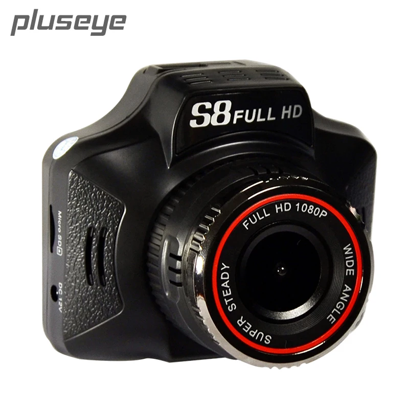 

pluseye 2 in 1 Car DVR Anti Radar Detector G-sensor Night vision dash cam free shipping