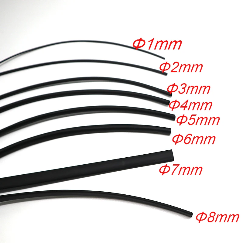 

8meters/lot Heat Shrink Tubing Insulation Termoretractil Sleeve Sheath Cable Diameter 1mm/2mm/3mm/4mm/5mm/6mm/7mm/8mm Ratio 2:1