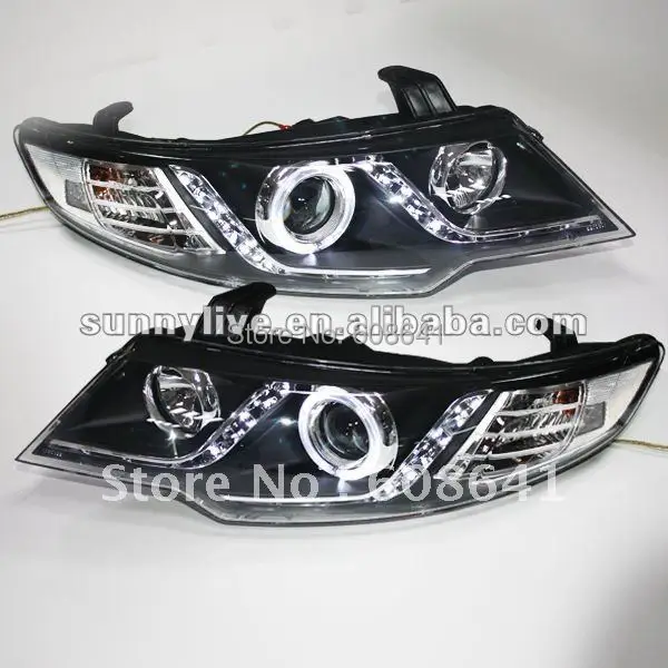 Для KIA Forte Cerato светодиодный фонарь Angel Eyes 2009 2011|headlight eye|headlights forangel eyes headlight |