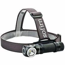 Sofirn sp40 farol led cree xpl 18650, usb, recarregável, 1200lm, brilhante, para pesca ao ar livre, tampa magnética