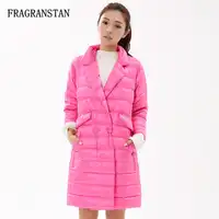 Ladies Winter Fashion Solid Color 90% White Duck Down Jacket Waterproof Ultra Light Design Loose Women Coat Casual Vestidos Y149