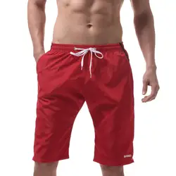 Для мужчин сплошной цвет половина брюки для девочек простые мягкие дышащие Высокая эластичный пояс шорты женщин Лето JL