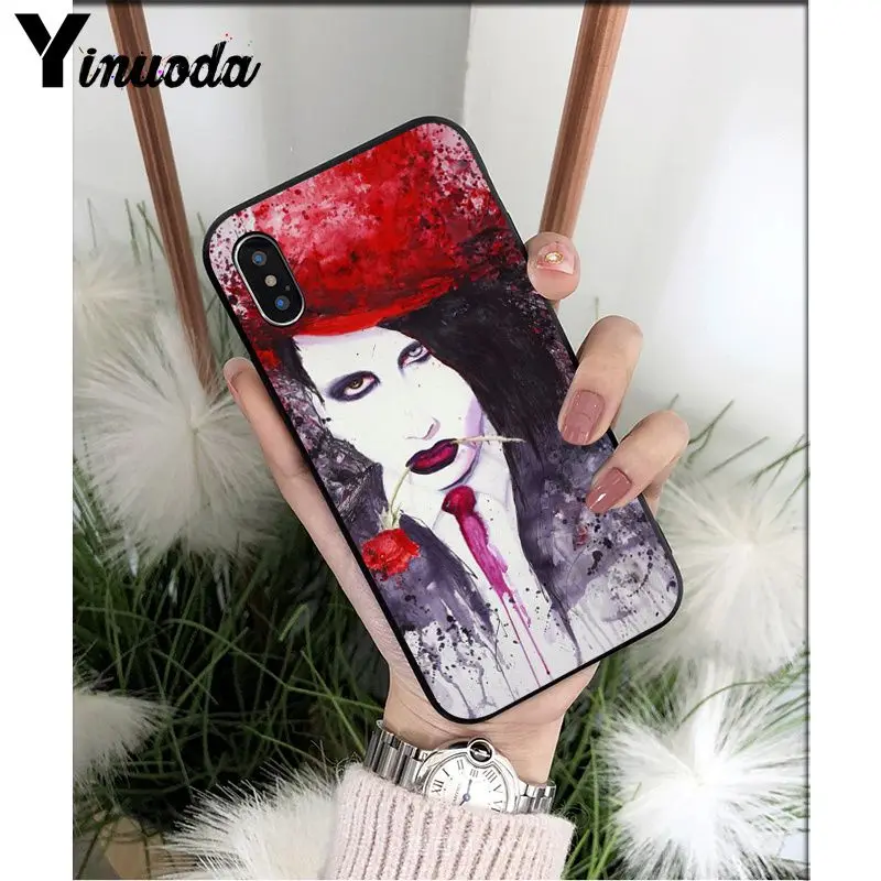 Yinuoda Мэрилин Мэнсон DIY печать рисунок чехол для телефона оболочка для Apple iPhone 8 7 6 6S Plus X XS MAX 5 5S SE XR чехол - Цвет: A14