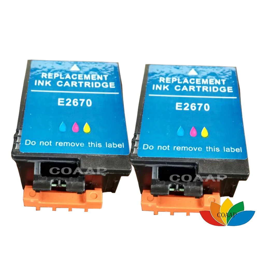 2x Colour T2670 Compatible ink cartridge for Epson 2670 WorkForce 100W WF 100W Printer (With