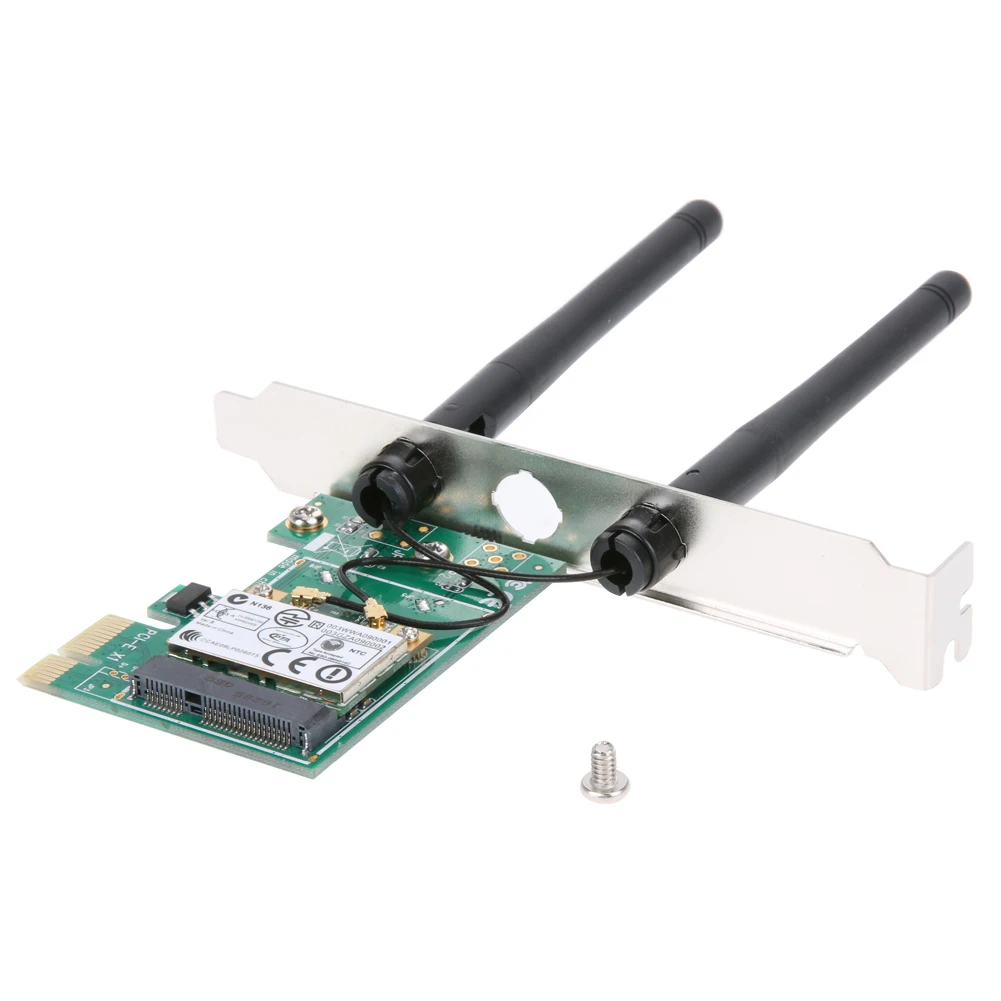 2 антенны беспроводной Wi-Fi 300 Мбит/с локальной сети PCI Express адаптер карты 802.11B/G/N с 32/64 бит PCIE разъем