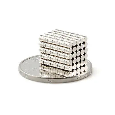 

100 Pcs Super Strong Round Disc 2 x 1 mm Magnet Rare Earth Neodymium N35