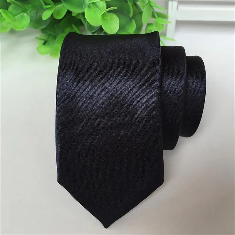 Модные Узкие галстуки для мужчин/женщин, однотонные атласные галстуки 5 см, великолепные Галстуки для танцоров - Цвет: A19