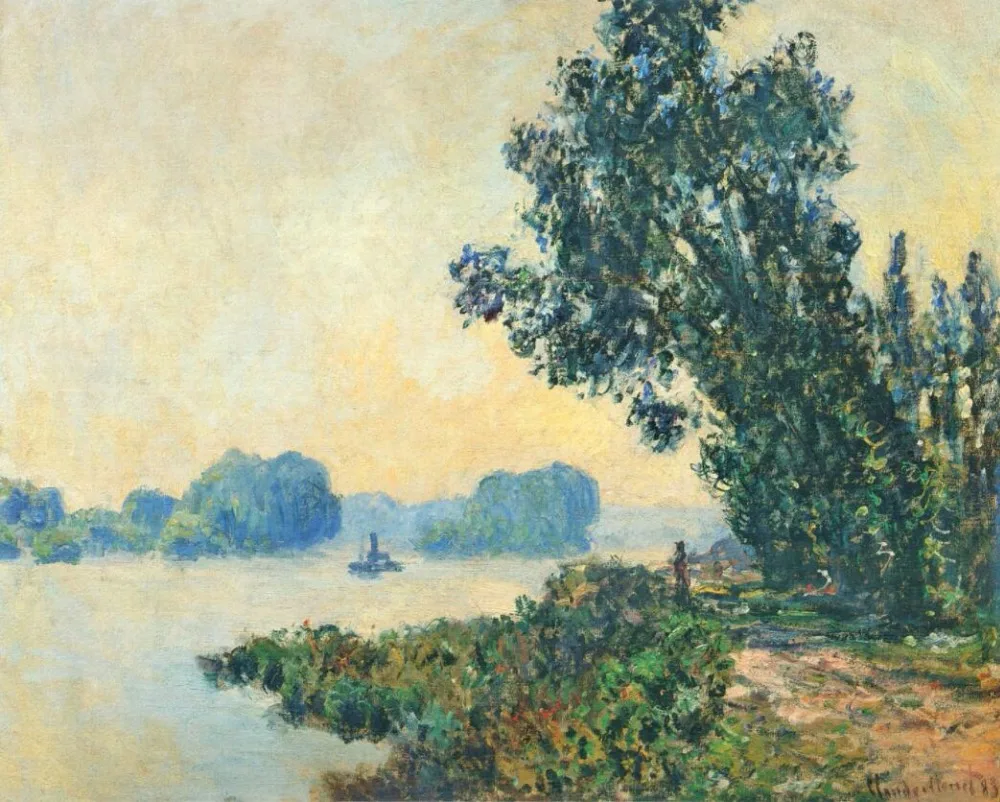 

High quality Oil painting Canvas Reproductions The Towpath at Granval (1883) By Claude Monet hand painted